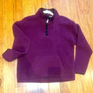 Pink Victoria Secret teddy Sherpa sweater size small oversized
